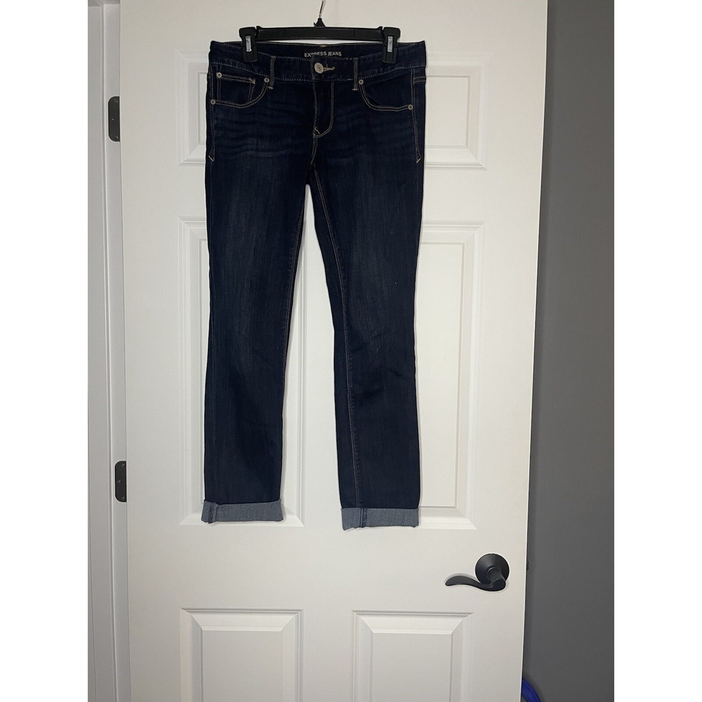Express skinny lowrise Denim jeans size 6 regular darkwash